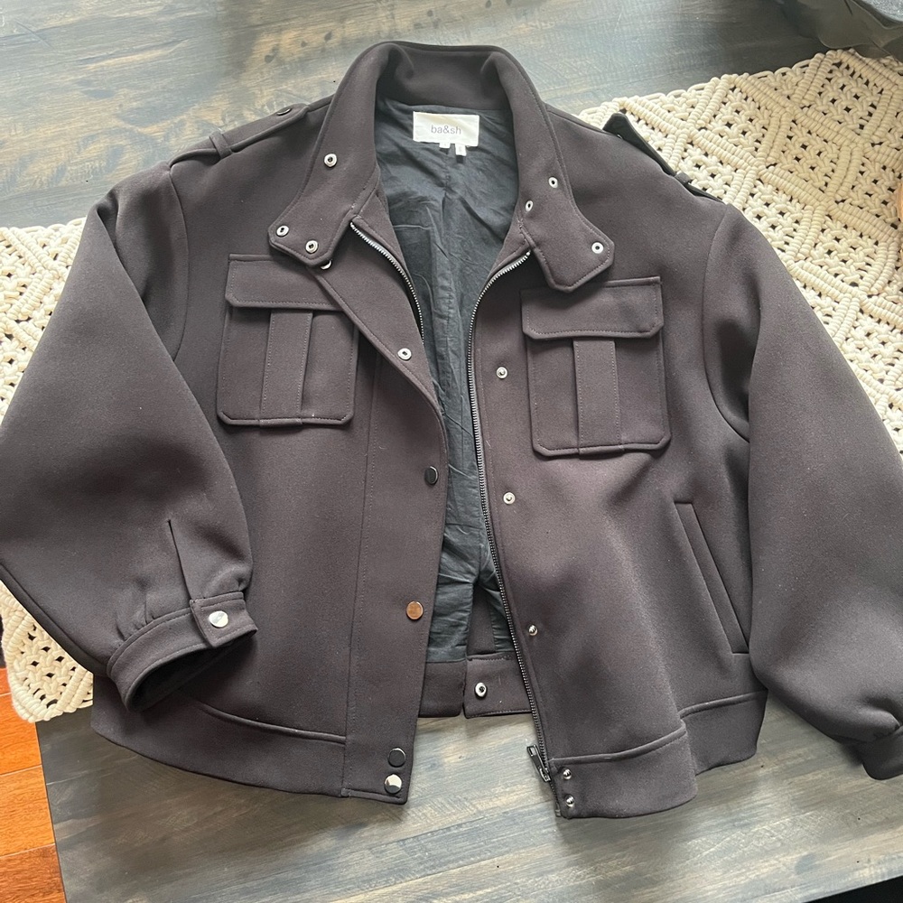 BA&SH Oversized Swing Crepe Jacket Size M Like New
